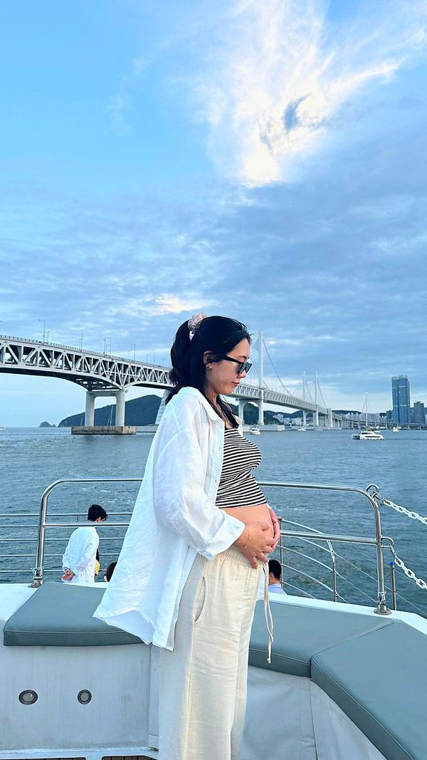 広安大橋前のクルーズ上のお客様